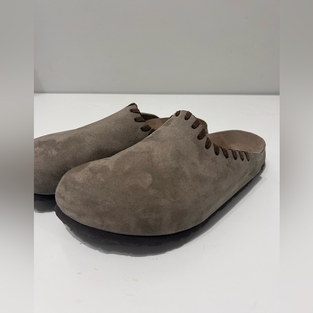 Beige Suede Women's Slip-On Shoes